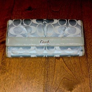 Authentic Coach Wallet - Blue with coach logo